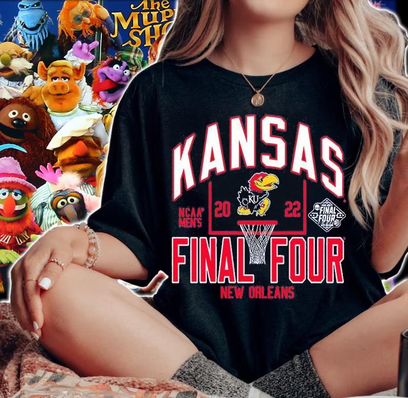 Kansas Jayhawks Final Four New Orleans 2022 NCAA Men's Basketball T-Shirt t-shirt woman shirt