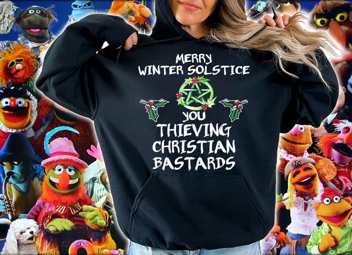 Merry Winter Solstice You Thieving Christian Bastards Christmas Gift Shirt t-shirt hoodie