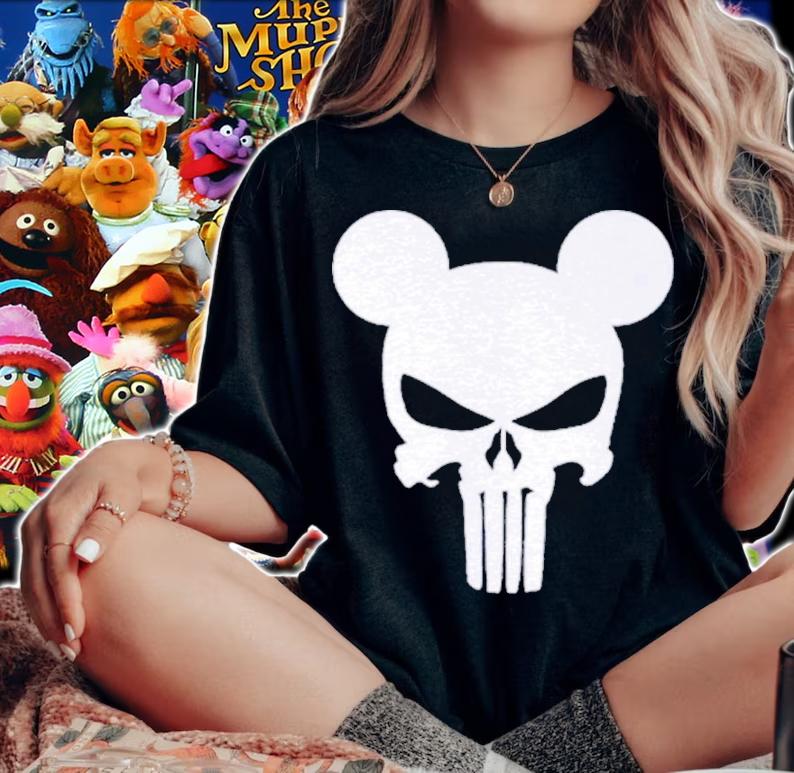 Disney X Marvel Punisher Mickey Shirt t-shirt woman shirt