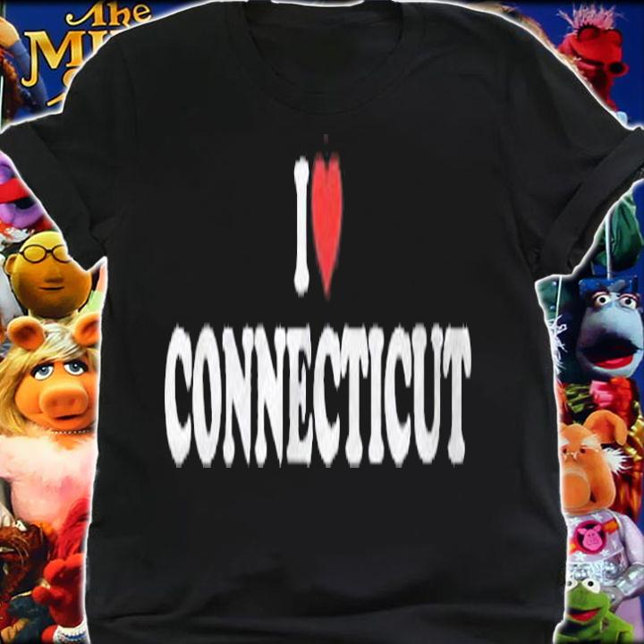 I Love Connecticut Red Heart Shirt t-shirt
