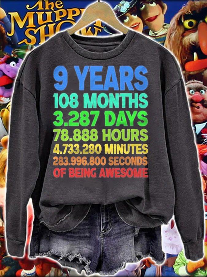 Retro 9 Years Old Boy Kid Tee Vintage 9Th Birthday 108 Months shirt t-shirt sweatshirt