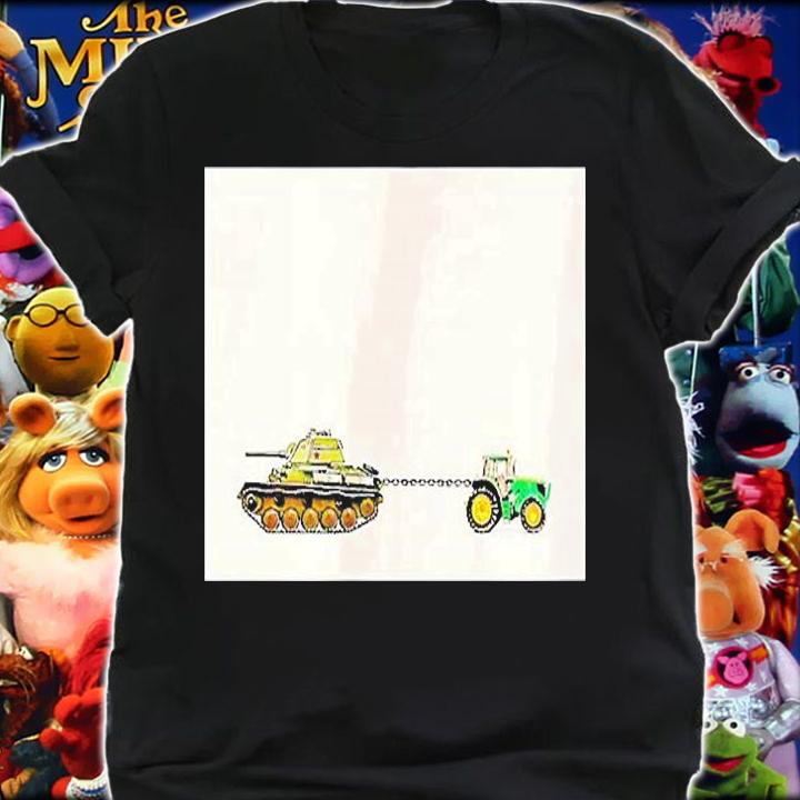 Ukrainian Tractor Pulling Russian Tank I Stand With Ukraine Peace Ukraine T-Shirt t-shirt