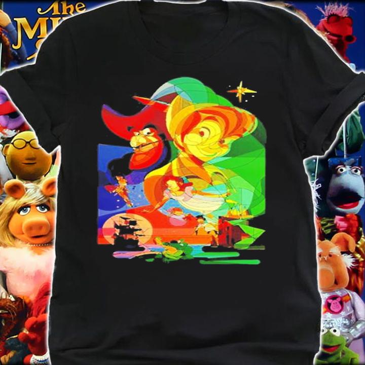 Peter Pan Captain Hook Stained Glass Graphic T-Shirt t-shirt