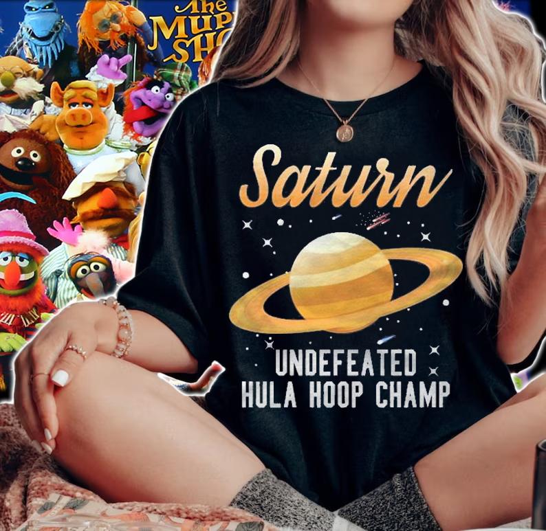 Saturn Undefeated Hula Hoop Champion Funny Space Science Pullover Shirt t-shirt