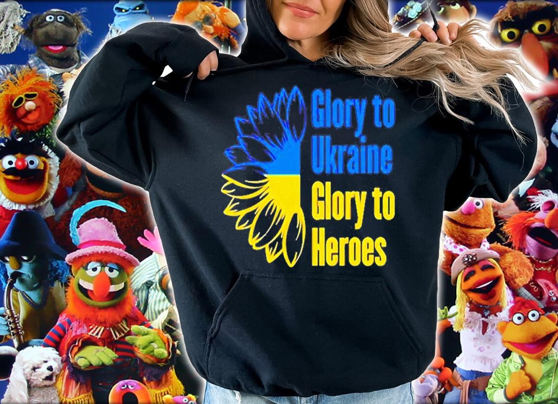 Sunflower Glory To Ukraine Glory To Heroes T-Shirt t-shirt hoodie