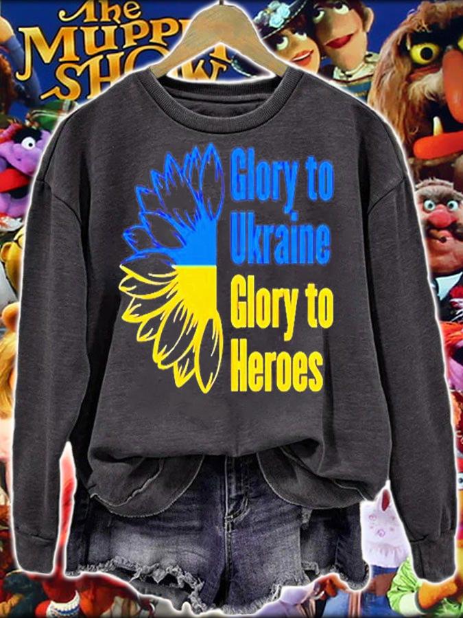 Sunflower Glory To Ukraine Glory To Heroes T-Shirt t-shirt sweatshirt
