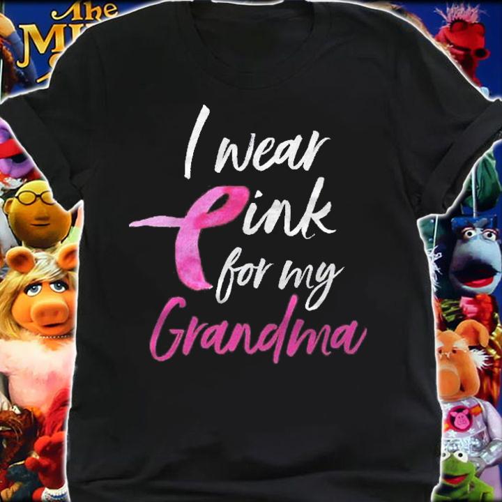 I Wear Pink For My Grandma Breast Cancer Shirt t-shirt
