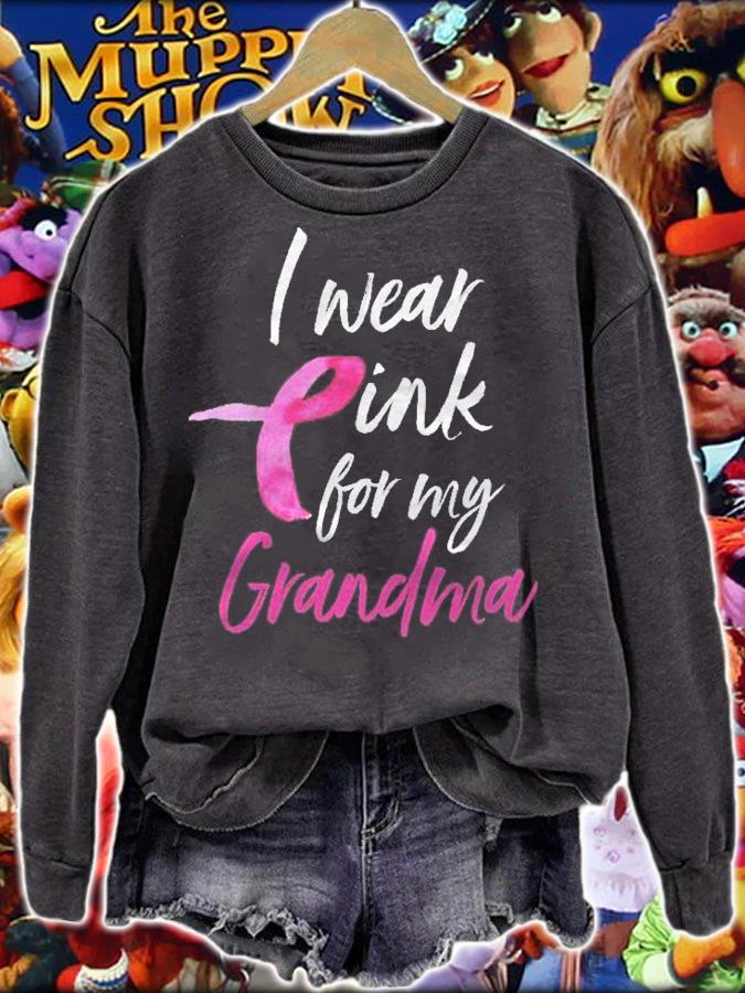 I Wear Pink For My Grandma Breast Cancer Shirt t-shirt