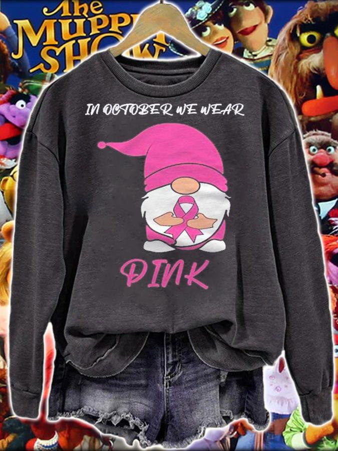 In October We Wear Pink For Breast Cancer Awareness Ribbon Shirt t-shirt sweatshirt