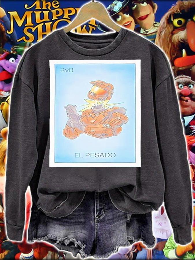 Red Vs. Blue Lopez Loteria Card Shirt t-shirt sweatshirt