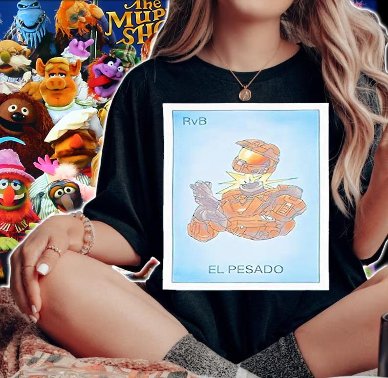 Red Vs. Blue Lopez Loteria Card Shirt t-shirt woman shirt