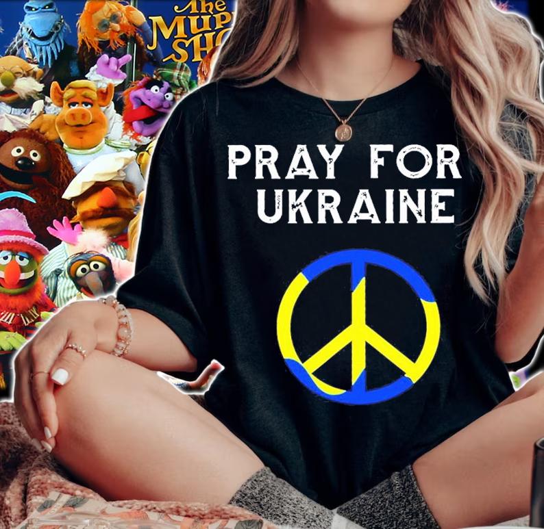 Support Ukraine Stand I With Ukraine Ukrainian Flag shirt t-shirt