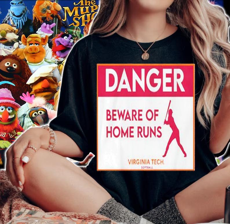 Virginia Tech Softball Beware Of Home Runs T-Shirt t-shirt woman shirt