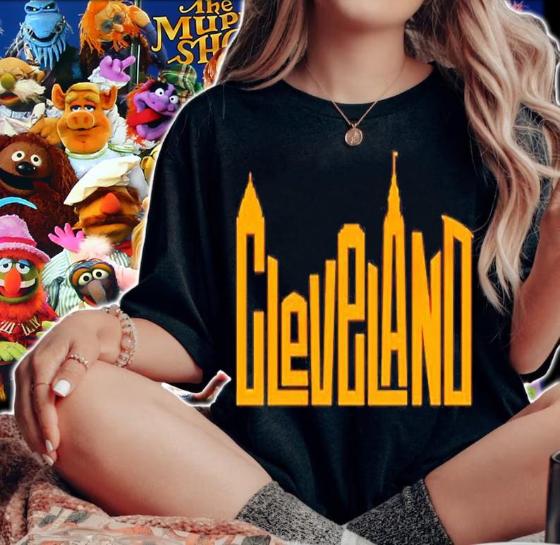 Cleveland Skyline Letters Pullover T-Shirt t-shirt woman shirt