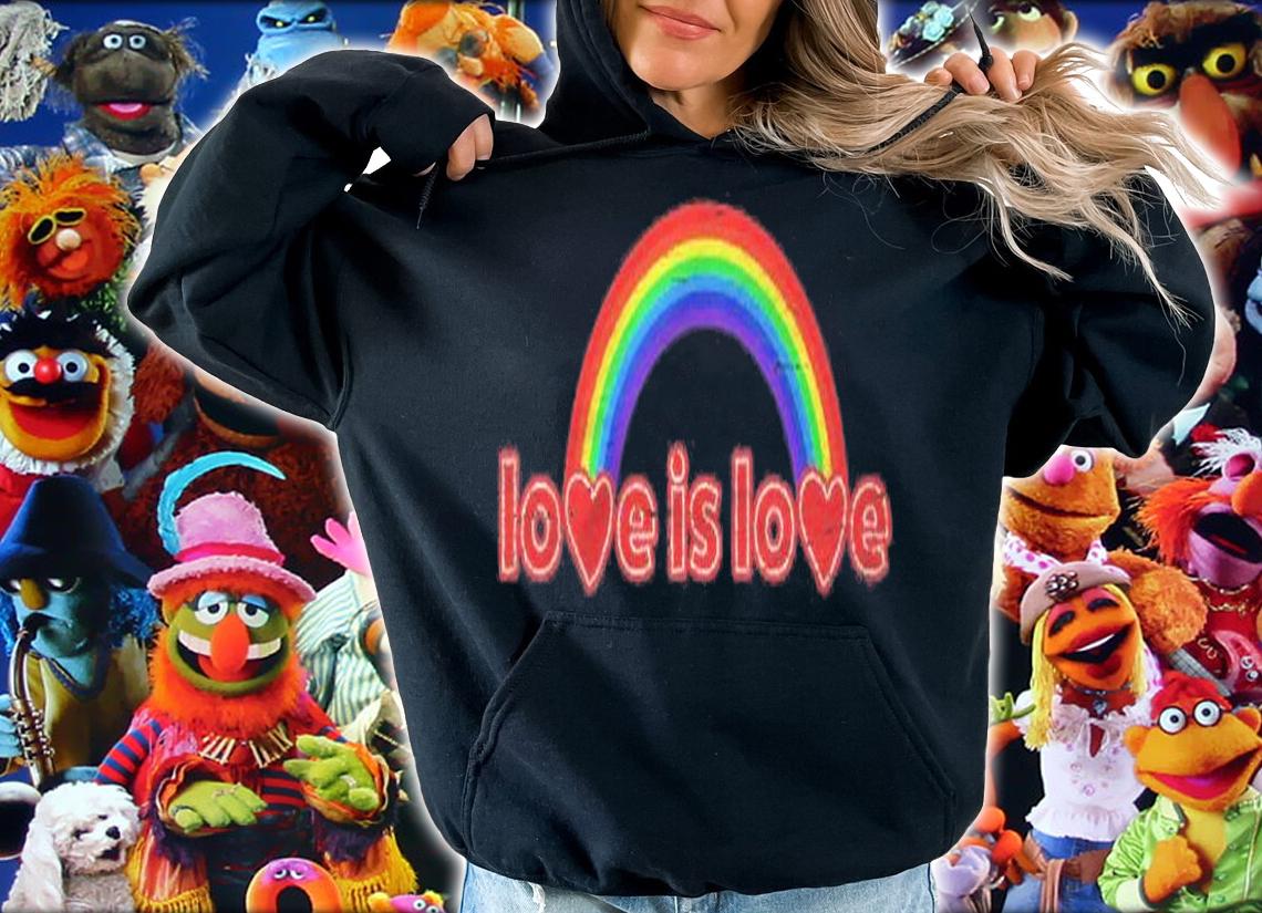 Lgbtq+ Retro Rainbow And Hearts Gay Pride Love Is Love Shirt t-shirt hoodie