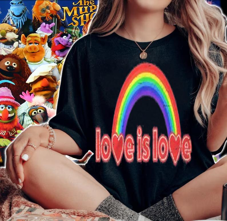 Lgbtq+ Retro Rainbow And Hearts Gay Pride Love Is Love Shirt t-shirt woman shirt