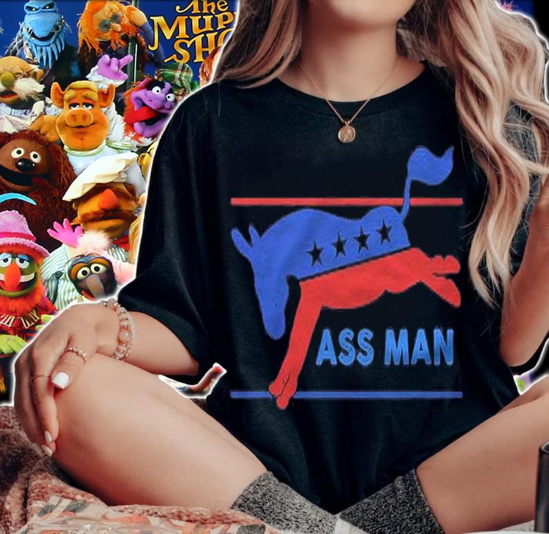 Mens Funny Democrat Merchandise Democratic Donkey Assman Ass Man Shirt t-shirt woman shirt