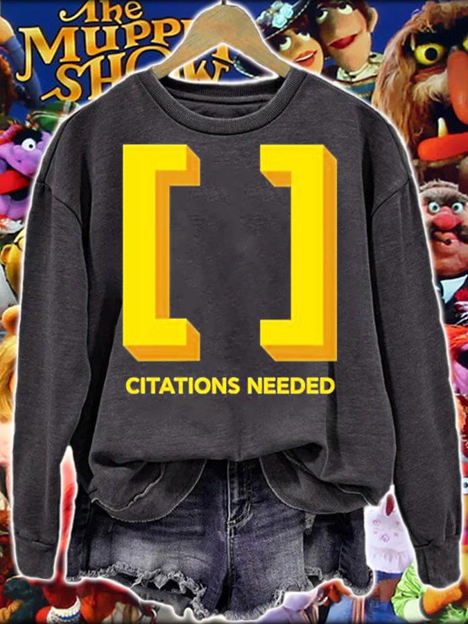 Citations Needed logo T-shirt sweatshirt