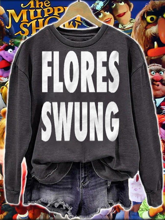 Flores Swung Funny Los Angeles Baseball Fan Gift Shirt sweatshirt