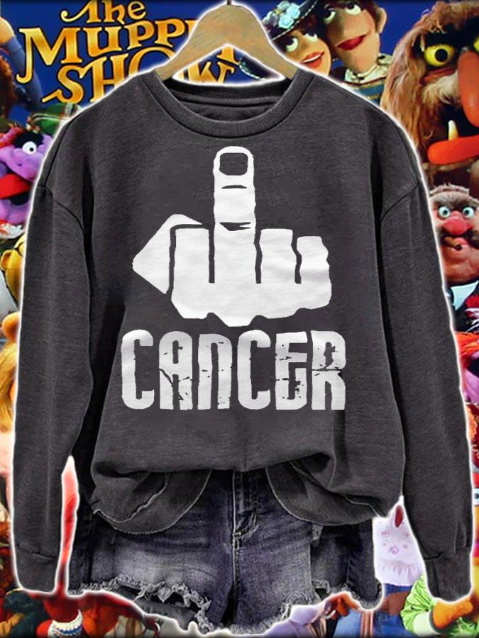Fuck Cancer Middle Finger Shirt sweatshirt