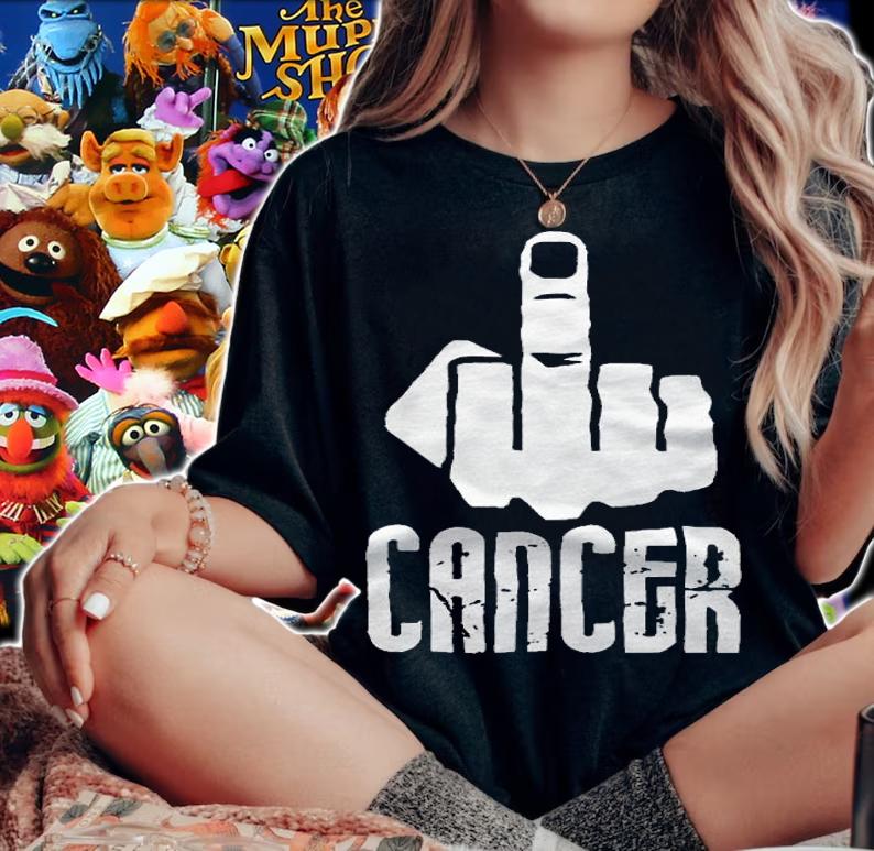 Fuck Cancer Middle Finger Shirt woman shirt