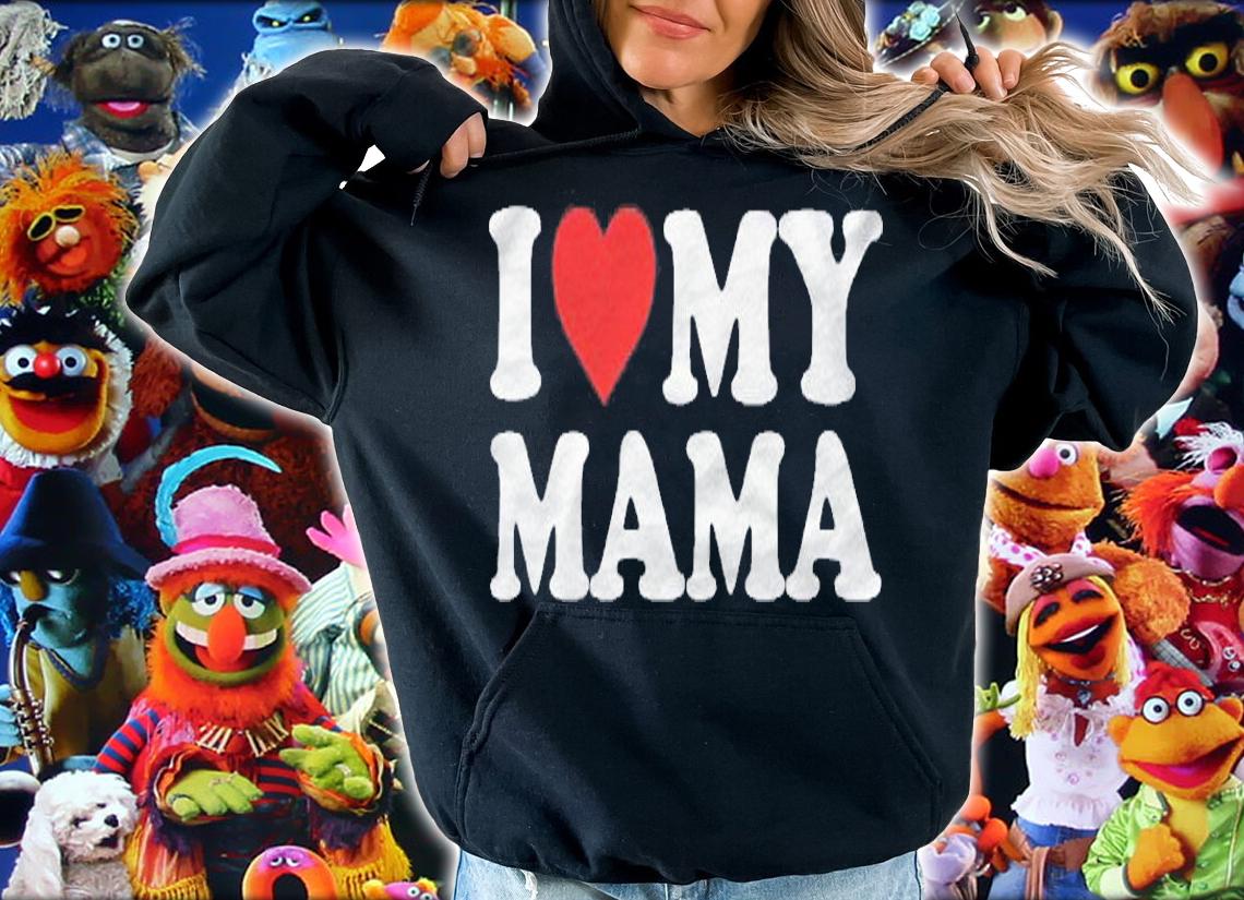 I Love My Mama Mom Red Heart Pullover Shirt