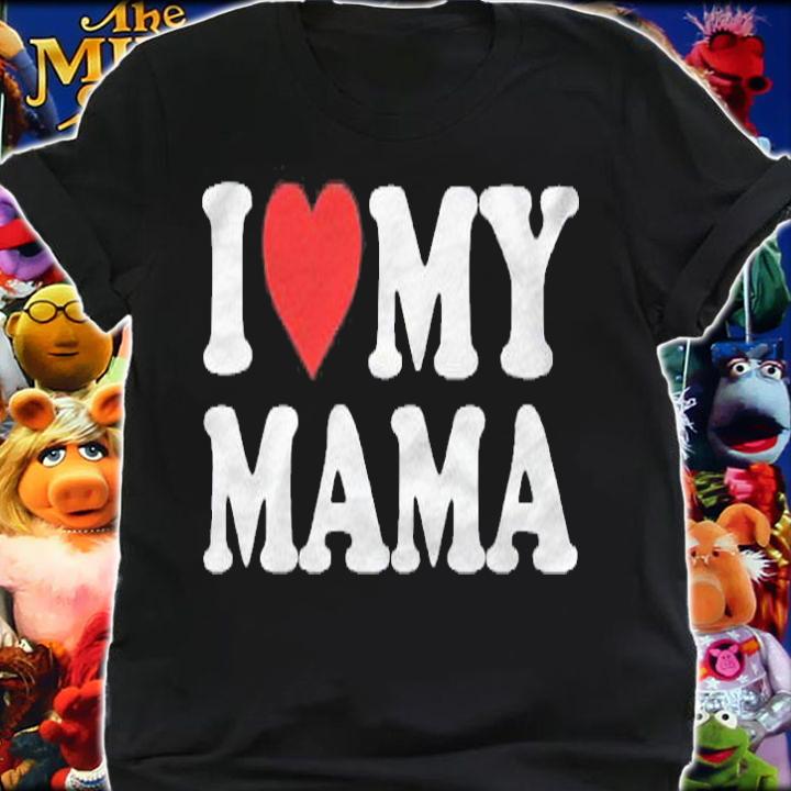 I Love My Mama Mom Red Heart Pullover Shirt