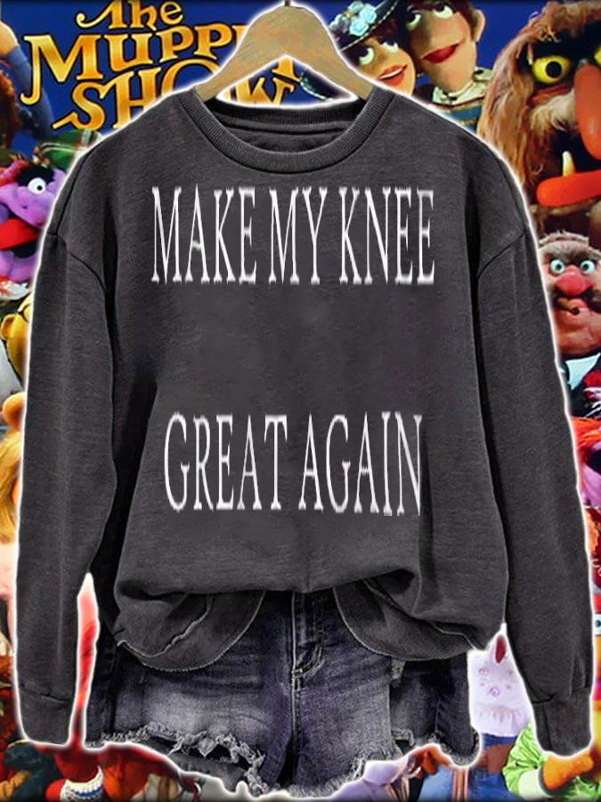 Make My Knee Great Again Funny Trump Injury Recove T-Shirt sweatshirt
