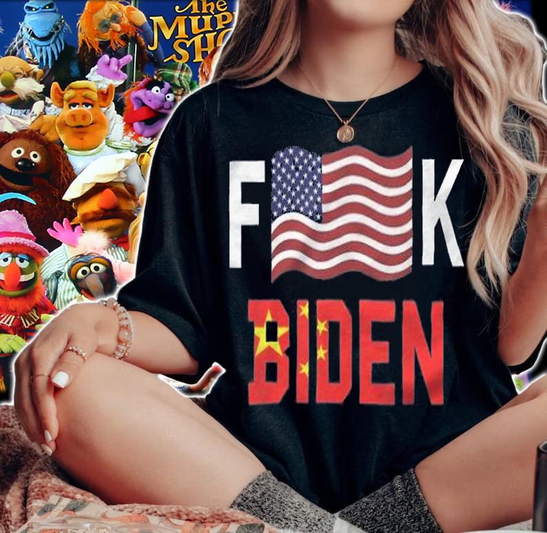 Official anti Joe Biden American Flag Biden, Fuck Biden Beijing China T-Shirt woman shirt