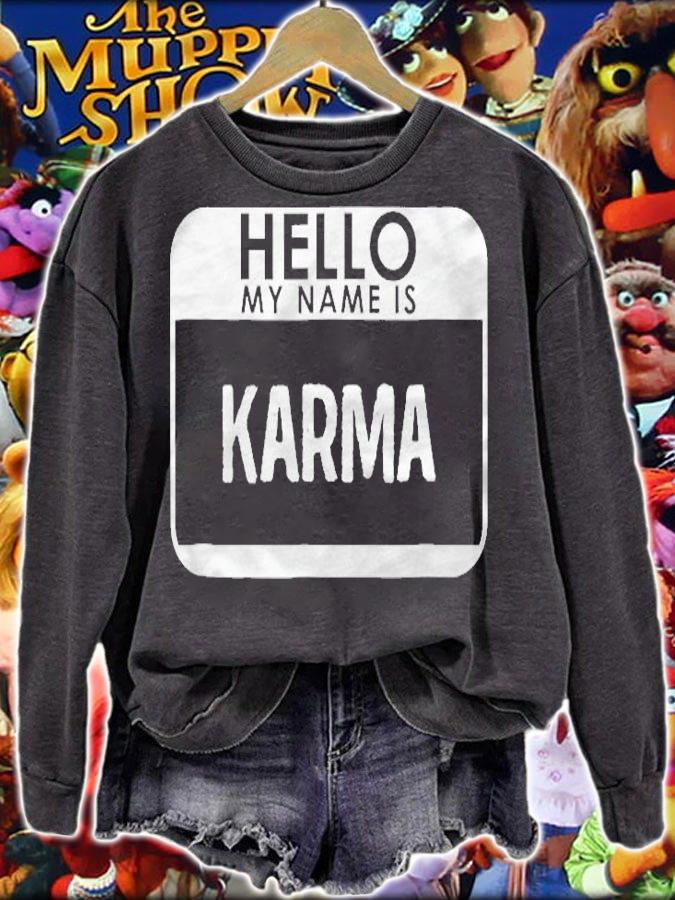Karma Costume Shirt Funny Easy Halloween Outfit Shirt sweatshirt