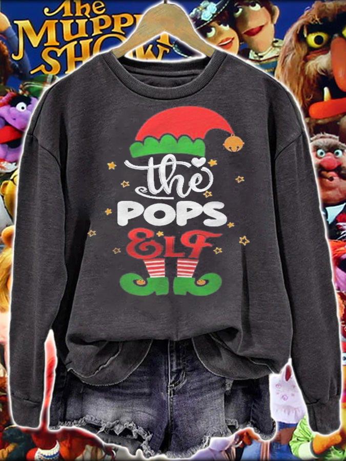 Pops Elf Matching Family Group Christmas Party Pajama Shirt sweatshirt