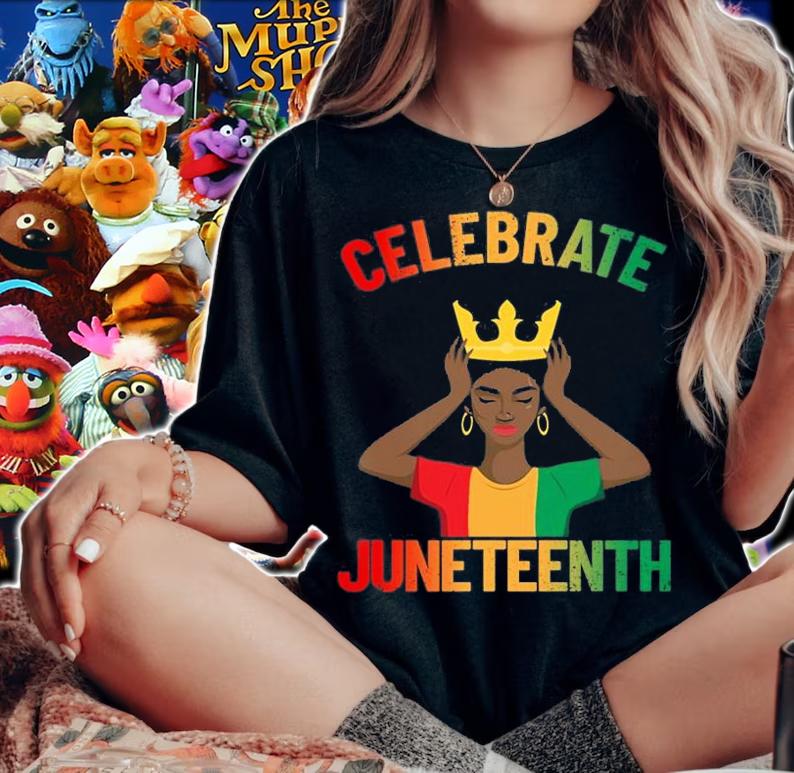 Celebrate Juneteenth Afro Womens Juneteenth Girls T-Shirt woman shirt