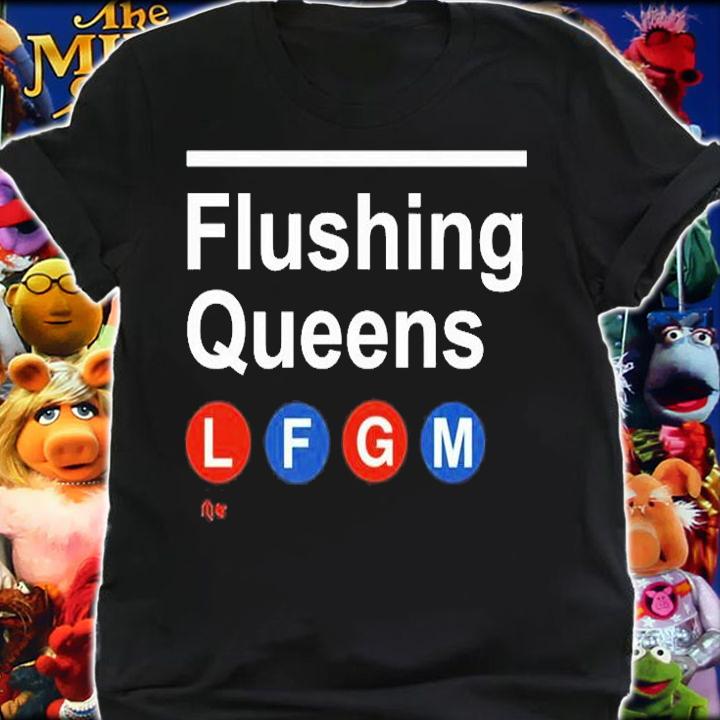 Flushing Queens LFGM Subway Sign T-Shirt shirt