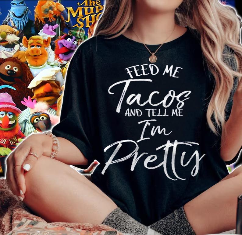 Funny Taco Gift Womens Feed Me Tacos And Tell Me Im Pretty Raglan Baseball Shirt woman shirt