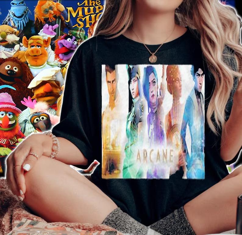 Team Arcane League of Legends poster T-shirt woman shirt