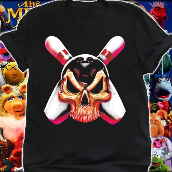 Funny Bowling Skull Pin Bowling T-Shirt shirt