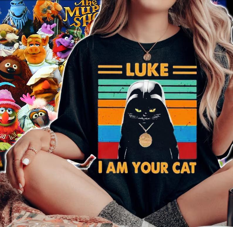 Luke I Am You Black Cat Darth Vader Vintage Shirt