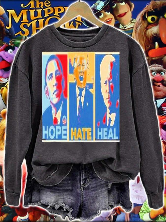 Obama Hope Donald Trump Hate And Biden Heal In America T-Shirt