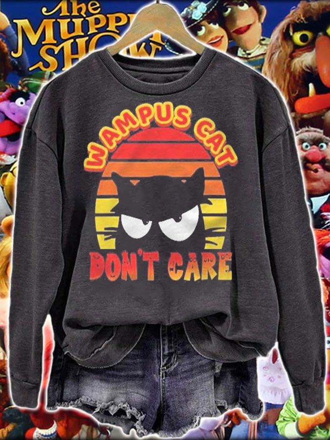 Wampus Cat Dont Care Crazy World Insane Times Shirt sweatshirt