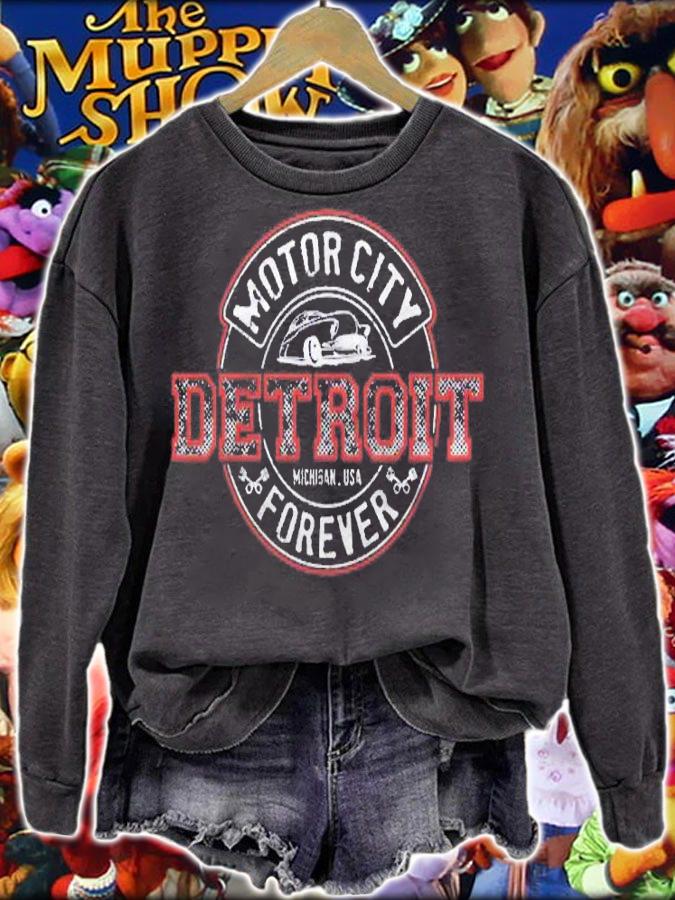 Detroit Motor City Forever Vintage Apparel For Men Women Shirt sweatshirt