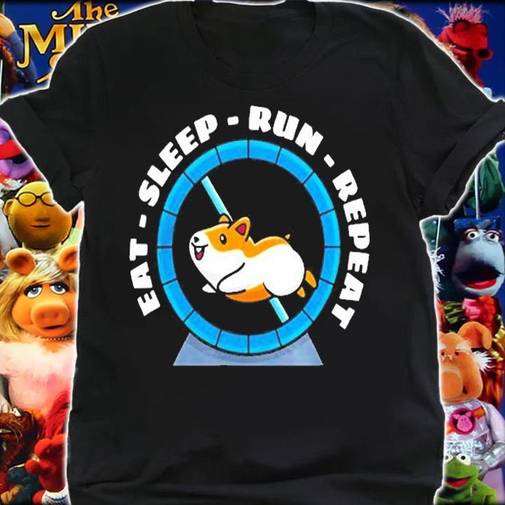 Eat Sleep Run Repeat Hamster Running Wheel T-Shir t-shirt