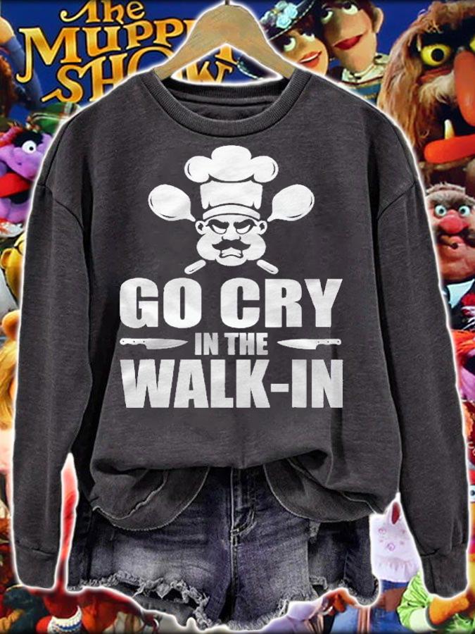 Go Cry In The Walkin Chef Tshirt Cooking Hat Knife Shirt sweatshirt