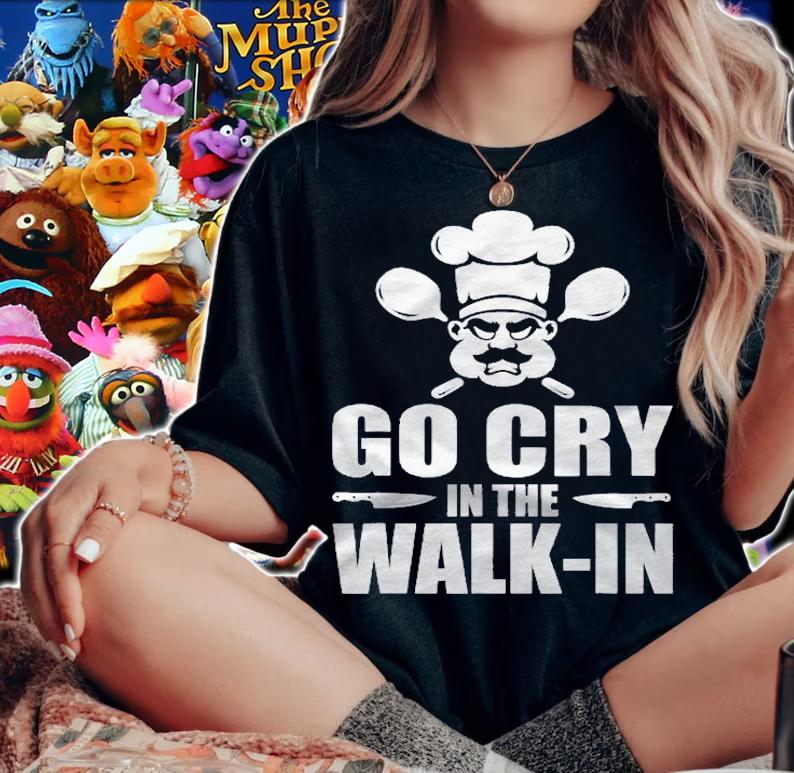 Go Cry In The Walkin Chef Tshirt Cooking Hat Knife Shirt woman shirt