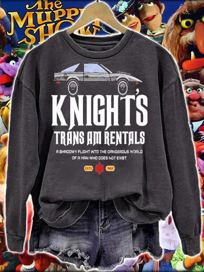 Knight's Trans Am Rentals A Shadowy Flight Into The Dangerous World Of A Man Shirt sweatshirt