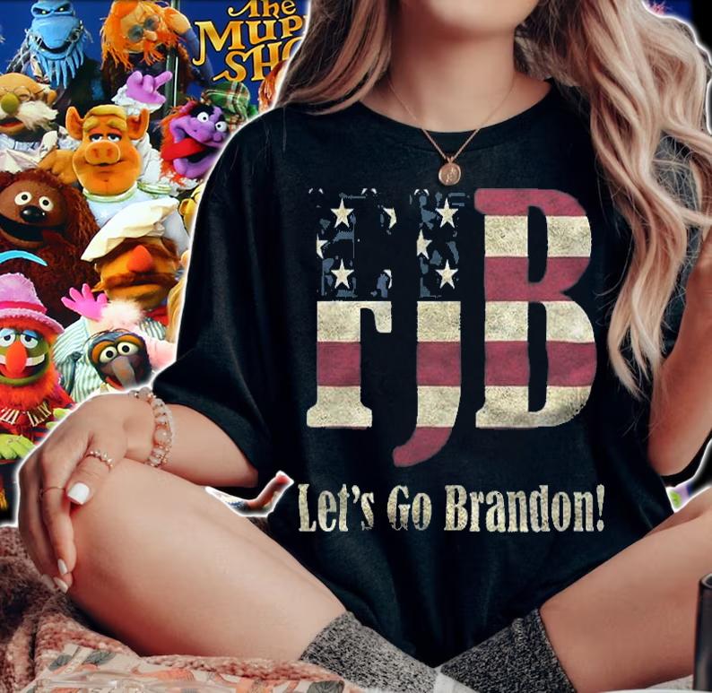 Let's Go Brandon FBJ Chant USA Flag Vintage T-Shirt woman shirt