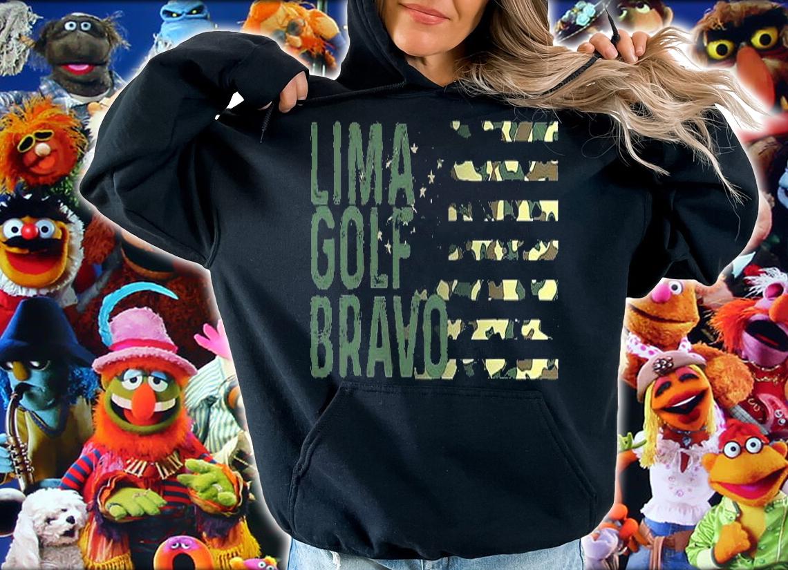 Lima Golf Bravo American Flag Camouflage T-Shirt hoodie