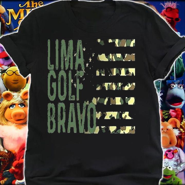 Lima Golf Bravo American Flag Camouflage T-Shirt shirt
