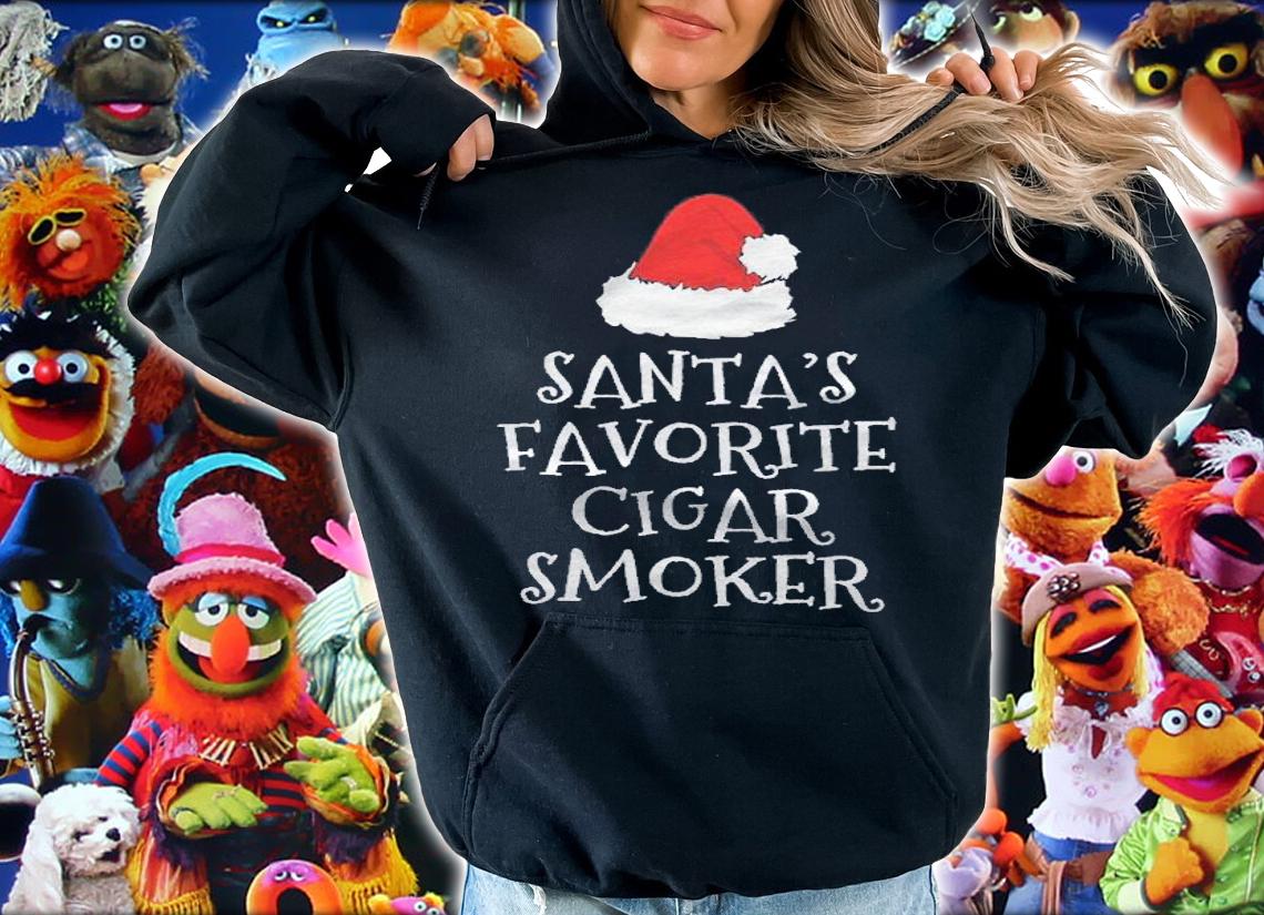 Santas Favorite Cigar Smoker Smoking Christmas Gift Funny Shirt hoodie
