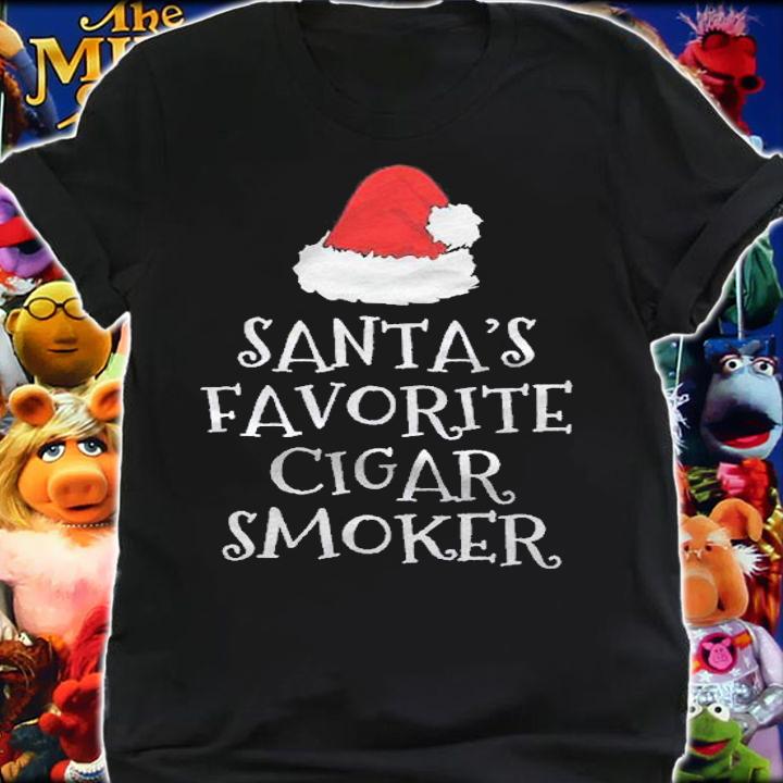 Santas Favorite Cigar Smoker Smoking Christmas Gift Funny Shirt shirt