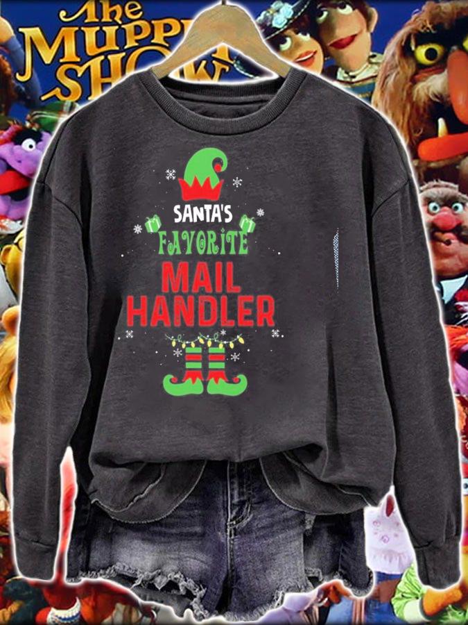 Santas Favorite Mail Handler Christmas Xmas Gift T-shirt